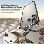 Metal Hybrid Silicone Four-Corner Shockproof Cooling Phone Frame Case, For iPhone 15 Pro Max, For iPhone 15 Pro, For iPhone 15 Plus, For iPhone 15