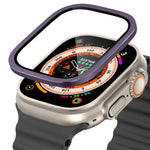 Titanium Metal Frame Tempered Glass Watch Film, For Apple Watch Ultra 49mm