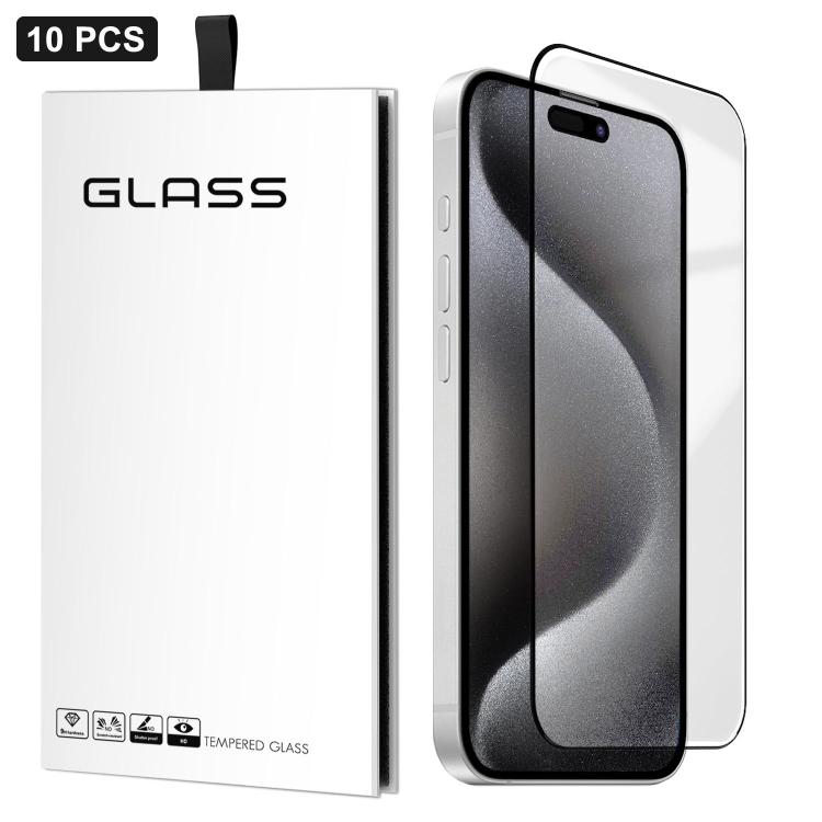 10pcs 0.18mm Ultra-Thin Ultrasonic HD Screen-Printed High-Aluminium Thick-Gel Tempered Glass Film, For iPhone 17e / 16e, For iPhone 17 Pro Max, For iPhone 17 Pro, For iPhone 17, For iPhone Air, For iPhone 16 Pro Max, For iPhone 16 Pro, For iPhone 16 Pl...