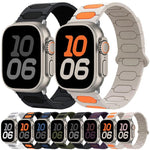 Oval Magnetic Silicone Watch Band, For Apple Watch 46mm / 49mm / 45mm / 44mm, For Apple Watch 42mm / 41mm / 40mm / 38mm