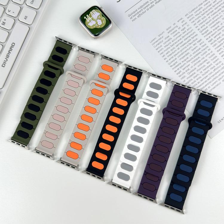 Oval Magnetic Silicone Watch Band, For Apple Watch 46mm / 49mm / 45mm / 44mm, For Apple Watch 42mm / 41mm / 40mm / 38mm