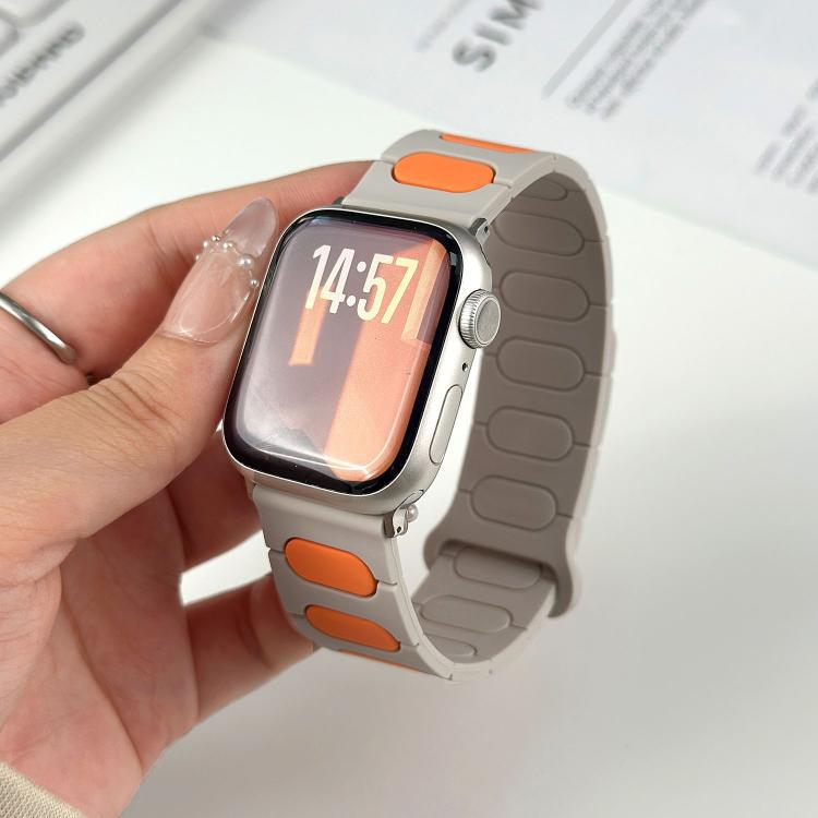 Oval Magnetic Silicone Watch Band, For Apple Watch 46mm / 49mm / 45mm / 44mm, For Apple Watch 42mm / 41mm / 40mm / 38mm