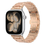 Mechanical-Style Butterfly Clasp Metal Watch Band, For Apple Watch 46mm / 49mm / 45mm / 44mm, For Apple Watch 42mm / 41mm / 40mm / 38mm