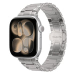 Mechanical-Style Butterfly Clasp Metal Watch Band, For Apple Watch 46mm / 49mm / 45mm / 44mm, For Apple Watch 42mm / 41mm / 40mm / 38mm