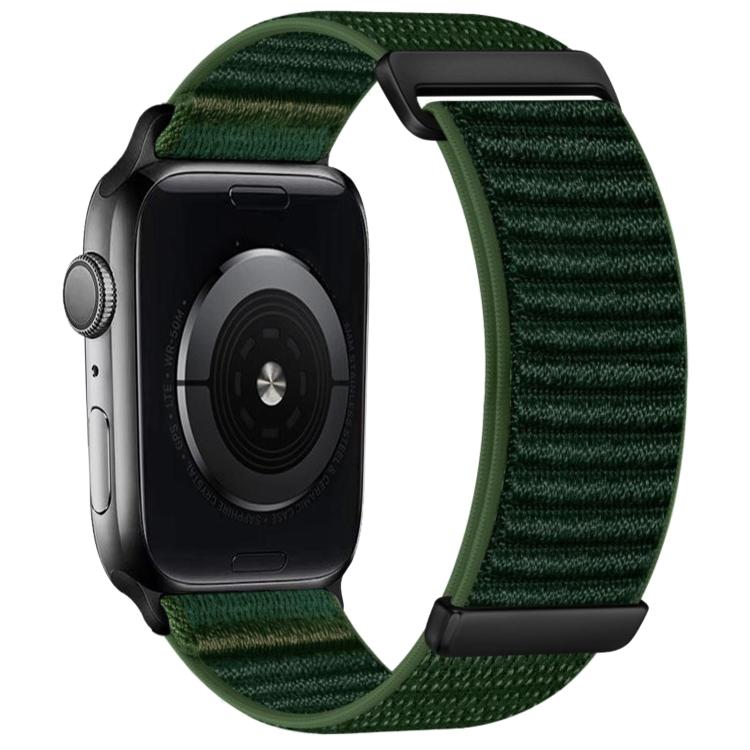 Two-section Mountain Pattern Hook And Loop Fastener Nylon Watch Band, For Apple Watch 46mm / 49mm / 45mm / 44mm, For Apple Watch 42mm / 41mm / 40mm / 38mm