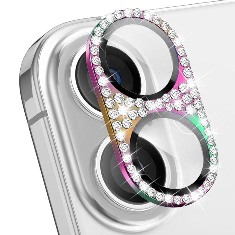 ENKAY Hat-Prince Blink Diamond Camera Lens Aluminium Alloy Tempered Glass Film, For iPhone 17 Pro Max, For iPhone 17 Pro, For iPhone 17