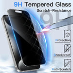 10pcs 360-Degree Privacy Silk-Screen Print Large Curved Edge High-Aluminium Tempered Glass Film, For iPhone 17e / 16e, For iPhone 17 Pro Max, For iPhone 17 Pro, For iPhone 17, For iPhone Air, For iPhone 16 Pro Max, For iPhone 16 Pro, For iPhone 16 Plus...