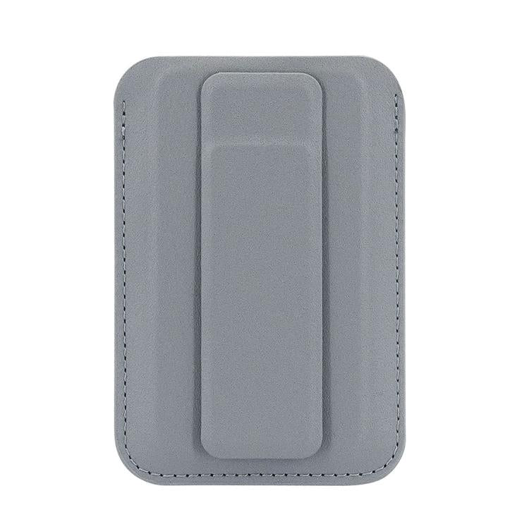 Ultra-Slim Magnetic Vegan Leather Card Bag with Stand