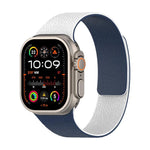 Color-blocking Litchi Texture Magnetic Silicone Watch Band, For Apple Watch 46mm / 49mm / 45mm / 44mm, For Apple Watch 42mm / 41mm / 40mm / 38mm