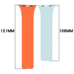 Color-blocking Litchi Texture Magnetic Silicone Watch Band, For Apple Watch 46mm / 49mm / 45mm / 44mm, For Apple Watch 42mm / 41mm / 40mm / 38mm