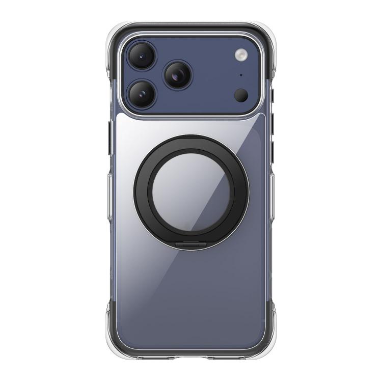 Vacuum-Sealed Transparent Airbag Magnetic Rotation Holder Acrylic Phone Case, For iPhone 17 Pro Max, For iPhone 17 Pro, For iPhone 17