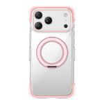 Vacuum-Sealed Transparent Airbag Magnetic Rotation Holder Acrylic Phone Case, For iPhone 17 Pro Max, For iPhone 17 Pro, For iPhone 17
