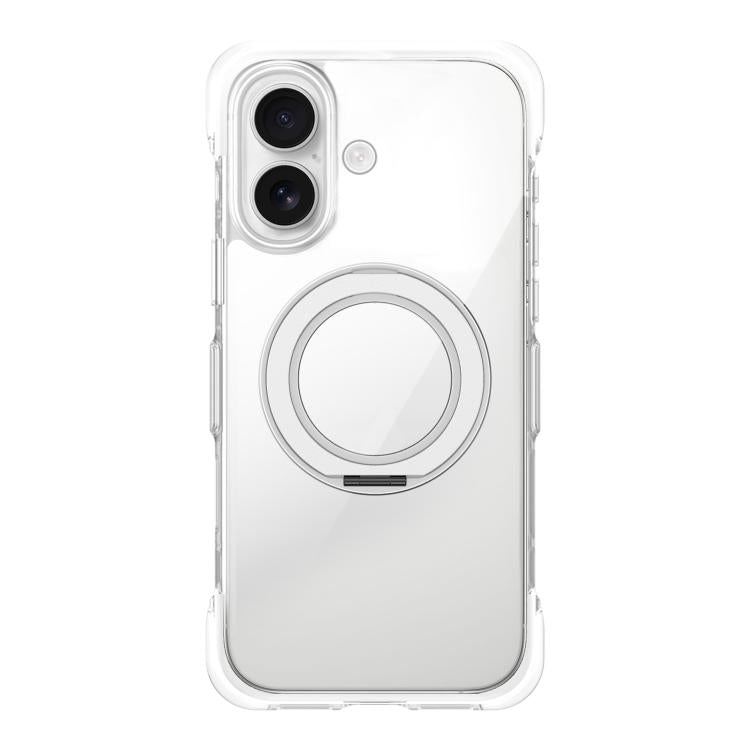 Vacuum-Sealed Transparent Airbag Magnetic Rotation Holder Acrylic Phone Case, For iPhone 17 Pro Max, For iPhone 17 Pro, For iPhone 17