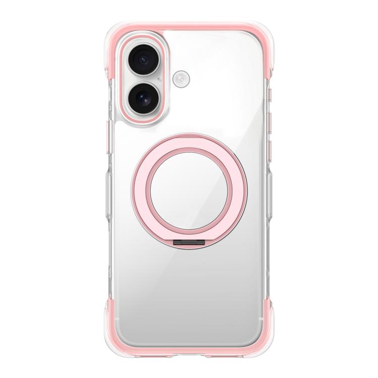 Vacuum-Sealed Transparent Airbag Magnetic Rotation Holder Acrylic Phone Case, For iPhone 17 Pro Max, For iPhone 17 Pro, For iPhone 17