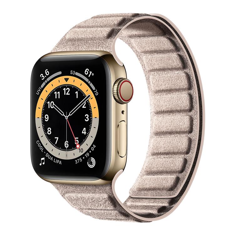 Square Magnetic Suede Watch Band, For Apple Watch 46mm / 49mm / 45mm / 44mm, For Apple Watch 42mm / 41mm / 40mm / 38mm