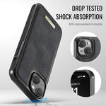 CaseMe Me80 Series Detachable Wallet Magnetic RFID Vegan Leather Phone Case, For iPhone 13, For iPhone 12 / 12 Pro, For iPhone 12 Pro Max, For iPhone 11 Pro Max, For iPhone 11, For iPhone 11 Pro