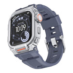 Vibrant Zinc Alloy Cover Integrated Silicone Watch Band, For Apple Watch Series 11 / 10 46mm