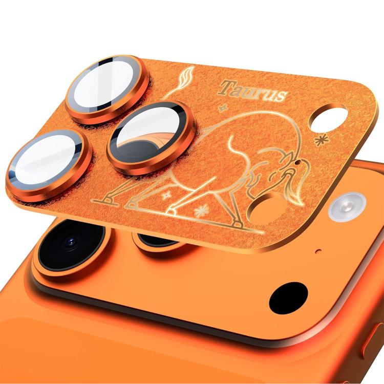 For iPhone 17 Pro Max Twelve Constellations Armor Integrated Full-Coverage Frosted Metal Camera Lens Film, Aries, Virgo, Taurus, Cancer, Capricorn, Sagittarius, Leo, Pisces, Gemini, Aquarius, Libra, Scorpio