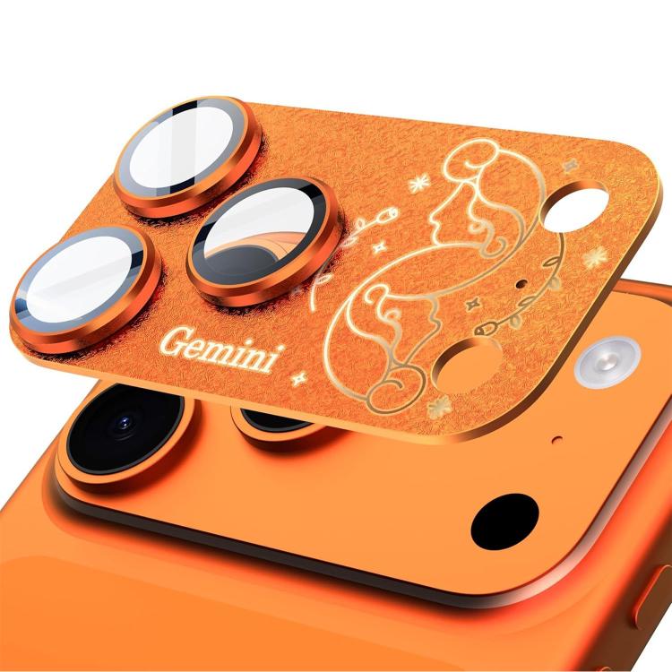 For iPhone 17 Pro Max Twelve Constellations Armor Integrated Full-Coverage Frosted Metal Camera Lens Film, Aries, Virgo, Taurus, Cancer, Capricorn, Sagittarius, Leo, Pisces, Gemini, Aquarius, Libra, Scorpio