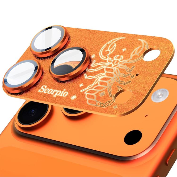 For iPhone 17 Pro Max Twelve Constellations Armor Integrated Full-Coverage Frosted Metal Camera Lens Film, Aries, Virgo, Taurus, Cancer, Capricorn, Sagittarius, Leo, Pisces, Gemini, Aquarius, Libra, Scorpio