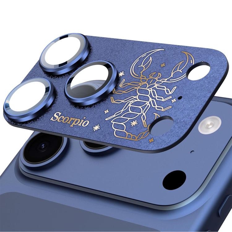 For iPhone 17 Pro Max Twelve Constellations Armor Integrated Full-Coverage Frosted Metal Camera Lens Film, Aries, Virgo, Taurus, Cancer, Capricorn, Sagittarius, Leo, Pisces, Gemini, Aquarius, Libra, Scorpio