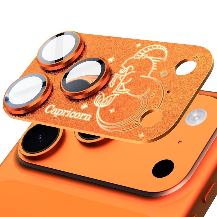 For iPhone 17 Pro Twelve Constellations Armor Integrated Full-Coverage Frosted Metal Camera Lens Film, Scorpio, Libra, Aquarius, Gemini, Pisces, Leo, Sagittarius, Capricorn, Cancer, Taurus, Virgo, Aries