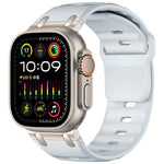 Customised Step-Style Solid Colour Silicone Watch Band, For Apple Watch 49mm / 46mm / 45mm / 44mm
