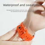 Customised Step-Style Solid Colour Silicone Watch Band, For Apple Watch 49mm / 46mm / 45mm / 44mm