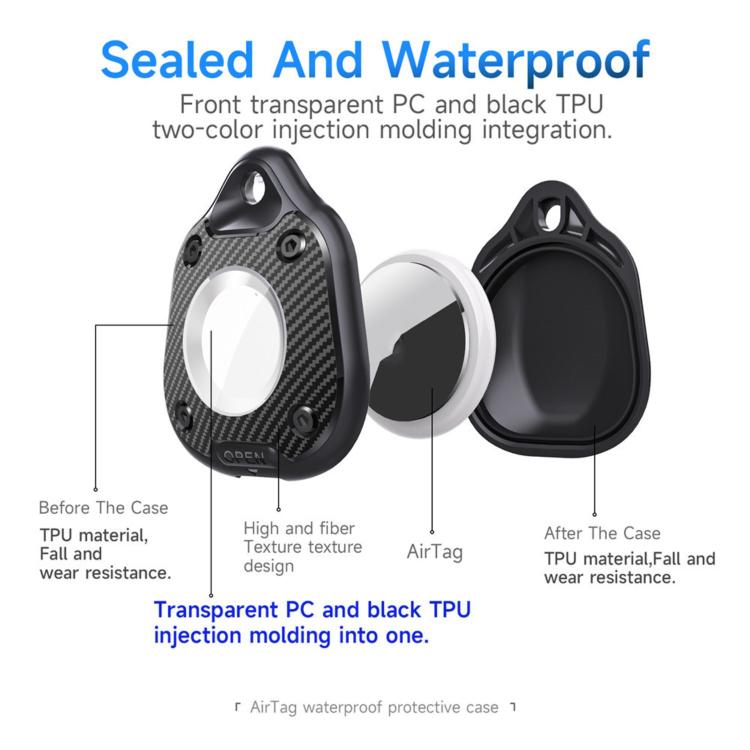 For AirTag 2nd Gen / AirTag 1st Gen Dolphin Design Anti-Lost Locator Pet Collars Waterproof Protective Cover