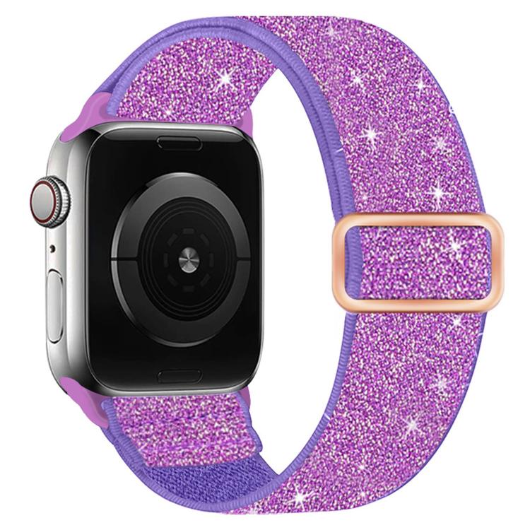 Glitter Elastic Nylon Watch Band, For Apple Watch 49mm / 46mm / 45mm / 44mm, For Apple Watch 42mm / 41mm / 40mm / 38mm