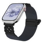Chinese Knot Magnetic Buckle Twill Stretch Nylon Watch Band, For Apple Watch 49mm / 46mm / 45mm / 44mm, For Apple Watch 42mm / 41mm / 40mm / 38mm