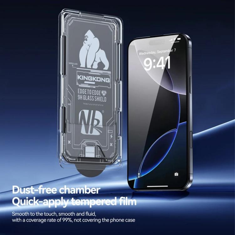 3pcs Easy Install Box Dust-Free 3D Curved Edge Privacy Electroplated Explosion-Proof Tempered Glass Film, For iPhone 17 Pro Max, For iPhone 17 Pro, For iPhone 17, For iPhone Air, For iPhone 16 Pro Max, For iPhone 16 Pro, For iPhone 16