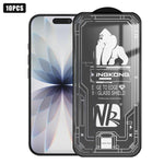 10pcs 3D Large Arc Edge Electroplated Explosion-Proof Scratch-Resistant Full-Screen HD Tempered Glass Film, For iPhone 17 Pro Max, For iPhone 17 Pro, For iPhone 17, For iPhone Air, For iPhone 16 Pro Max, For iPhone 16 Pro, For iPhone 16