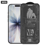 10pcs 3D Large Arc Edge Electroplated Explosion-Proof Scratch-Resistant Full-Screen 360 Privacy Tempered Glass Film, For iPhone 17 Pro Max, For iPhone 17 Pro, For iPhone 17, For iPhone Air, For iPhone 16 Pro Max, For iPhone 16 Pro, For iPhone 16