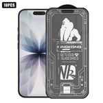 10pcs 3D Large Arc Edge Electroplated Explosion-Proof Scratch-Resistant Full-Screen Frosted HD Tempered Glass Film, For iPhone 17 Pro Max, For iPhone 17 Pro, For iPhone 17, For iPhone Air, For iPhone 16 Pro Max, For iPhone 16 Pro, For iPhone 16