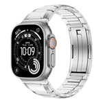 Multi-Faceted Rubber Inlaid Stainless Steel Watch Band, For Apple Watch 46mm / 49mm / 45mm / 44mm, For Apple Watch 42mm / 41mm / 40mm / 38mm
