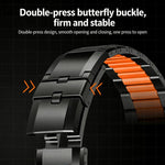 Multi-Faceted Rubber Inlaid Stainless Steel Watch Band, For Apple Watch 46mm / 49mm / 45mm / 44mm, For Apple Watch 42mm / 41mm / 40mm / 38mm