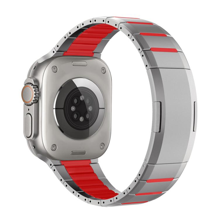 Curved Two-Tone Side-Release Stainless Steel Watch Band, For Apple Watch 49mm / 46mm / 45mm / 44mm, For Apple Watch 42mm / 41mm / 40mm / 38mm