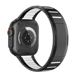 Curved Two-Tone Side-Release Stainless Steel Watch Band, For Apple Watch 49mm / 46mm / 45mm / 44mm, For Apple Watch 42mm / 41mm / 40mm / 38mm
