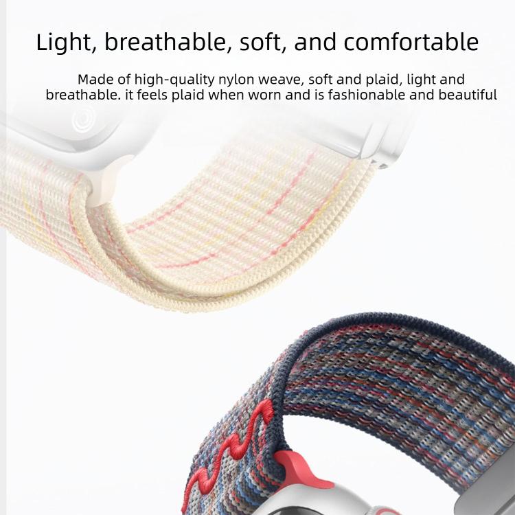 Magnetic Buckle Loop Nylon Watch Band, For Apple Watch 46mm / 49mm / 45mm / 44mm, For Apple Watch 42mm / 41mm / 40mm / 38mm