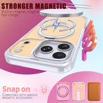 Starry Glitter Magnetic Holder Phone Case, For iPhone 18 Pro / 17 Pro, For iPhone 18 Pro Max / 17 Pro Max, For iPhone 17