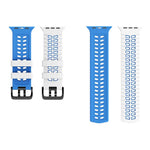 Double Holes Two Color Tire Texture Silicone Watch Band, For Apple Watch 49mm / 46mm / 45mm / 44mm