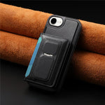 CaseNeo Retro Hinge Folding Wallet Magnetic Back Phone Case, For iPhone 17e / 16e, For iPhone 17 Pro Max, For iPhone 17 Pro, For iPhone 17, For iPhone Air, For iPhone 16 Pro Max, For iPhone 16 Pro, For iPhone 16 Plus, For iPhone 16, For iPhone 15 Pro M...