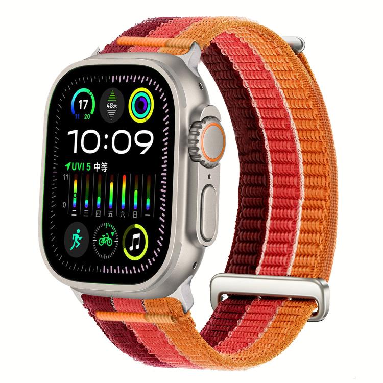 Double-Link Cloud-Feel Breathable Nylon Loop Metal Head Watch Band, For Apple Watch 46mm / 49mm / 45mm / 44mm, For Apple Watch 42mm / 41mm / 40mm / 38mm