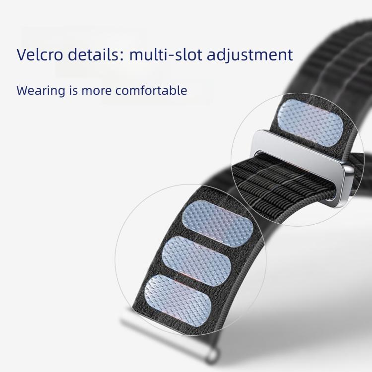 Double-Link Cloud-Feel Breathable Nylon Loop Metal Head Watch Band, For Apple Watch 46mm / 49mm / 45mm / 44mm, For Apple Watch 42mm / 41mm / 40mm / 38mm
