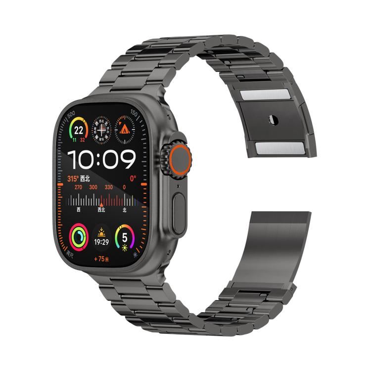 Titanium Alloy watchband Three Beads Magnetic Clasp For Apple Watch 46mm / 49mm / 45mm / 44mm, For Apple Watch 42mm / 41mm / 40mm / 38mm