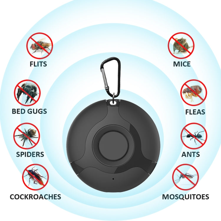 Ultrasonic Mosquito Repellent Electronics Cockroach Spider USB Charging Smart Mosquito Drive, Black, White