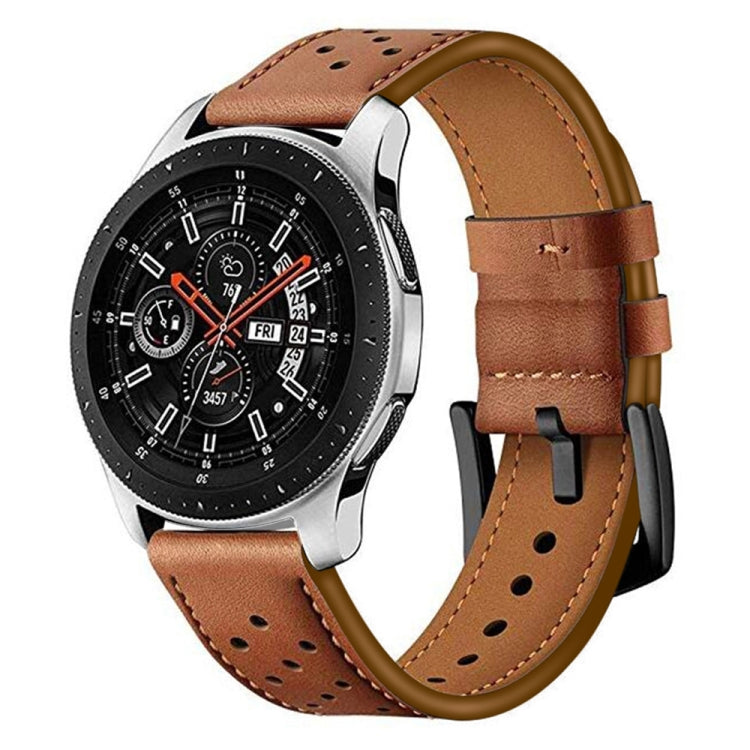 For Samsung Galaxy Watch Active 20mm PU Leather Eyelet Watch Band, SYA00477801EH, SYA00477801F, SYA00477801A, SYA00477801B, SYA00477801C, SYA00477801D