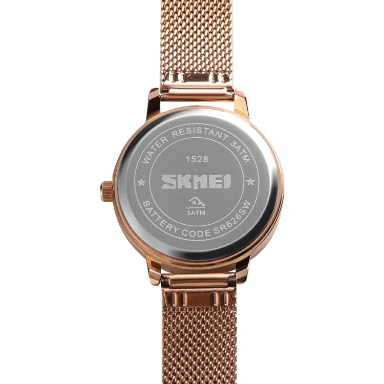 SKMEI 1528 Simple Fashion Lady Watch Casual Netting Scale