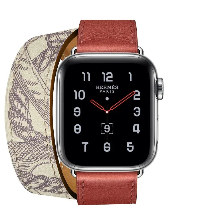 For Apple Watch 3 / 2 / 1 Generation 38mm Universal Silk Screen Printing Double-loop Watchband